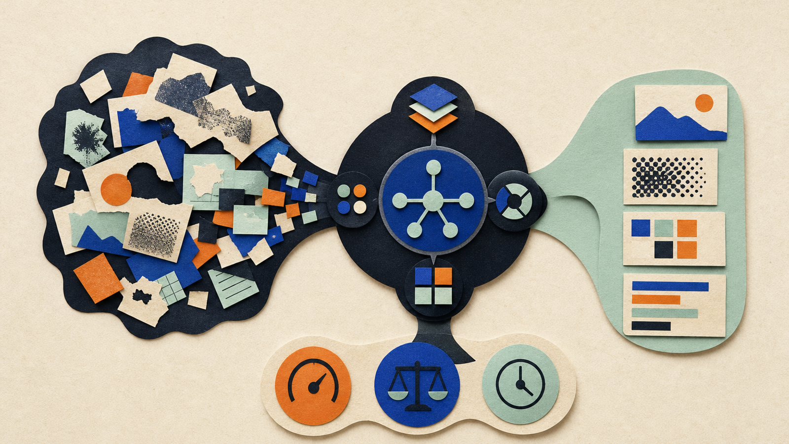 Abstract editorial illustration with abstract paper layers and a measured progression of forms representing A narrow explainer can help technical readers distinguish the paper’s proposed runtime memory-orchestration approach from independently established performance claims, while making clear that the evidence is an author-reported arXiv preprint rather than peer-reviewed research.